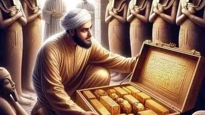 العجوز وابنائه الثلاثه