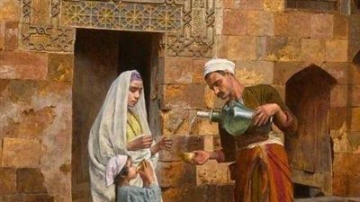 حكاية الزوج والعجوز والقطع الذهبيه