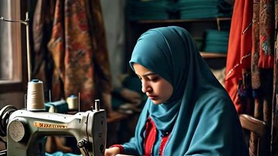 المرأة وجنيات مكنة الخياطة