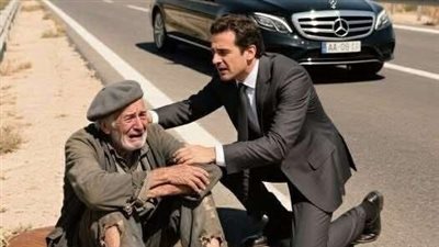 رأيتُ أبي يطلبُ سيارةً على الطريق… وما اكتشفته بعد أن توقّفتُ له حطّم قلبي وغيّر حياتي إلى الأبد